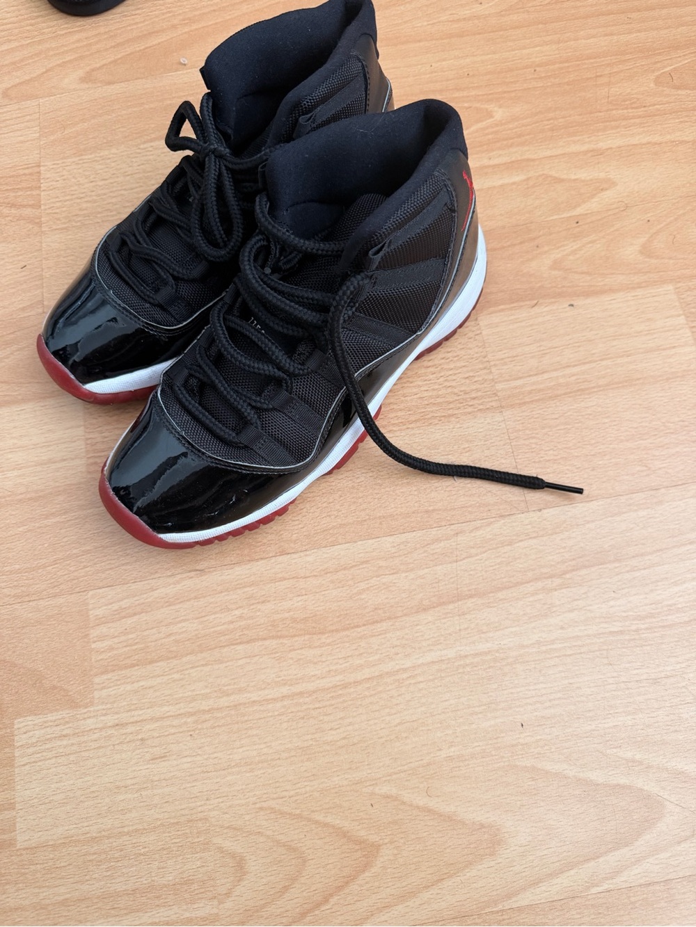Jordan Kids Black and Red High-Top Sneakers